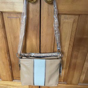 Clarks Beige Tan White Multimedia Tablet Bag